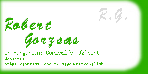 robert gorzsas business card